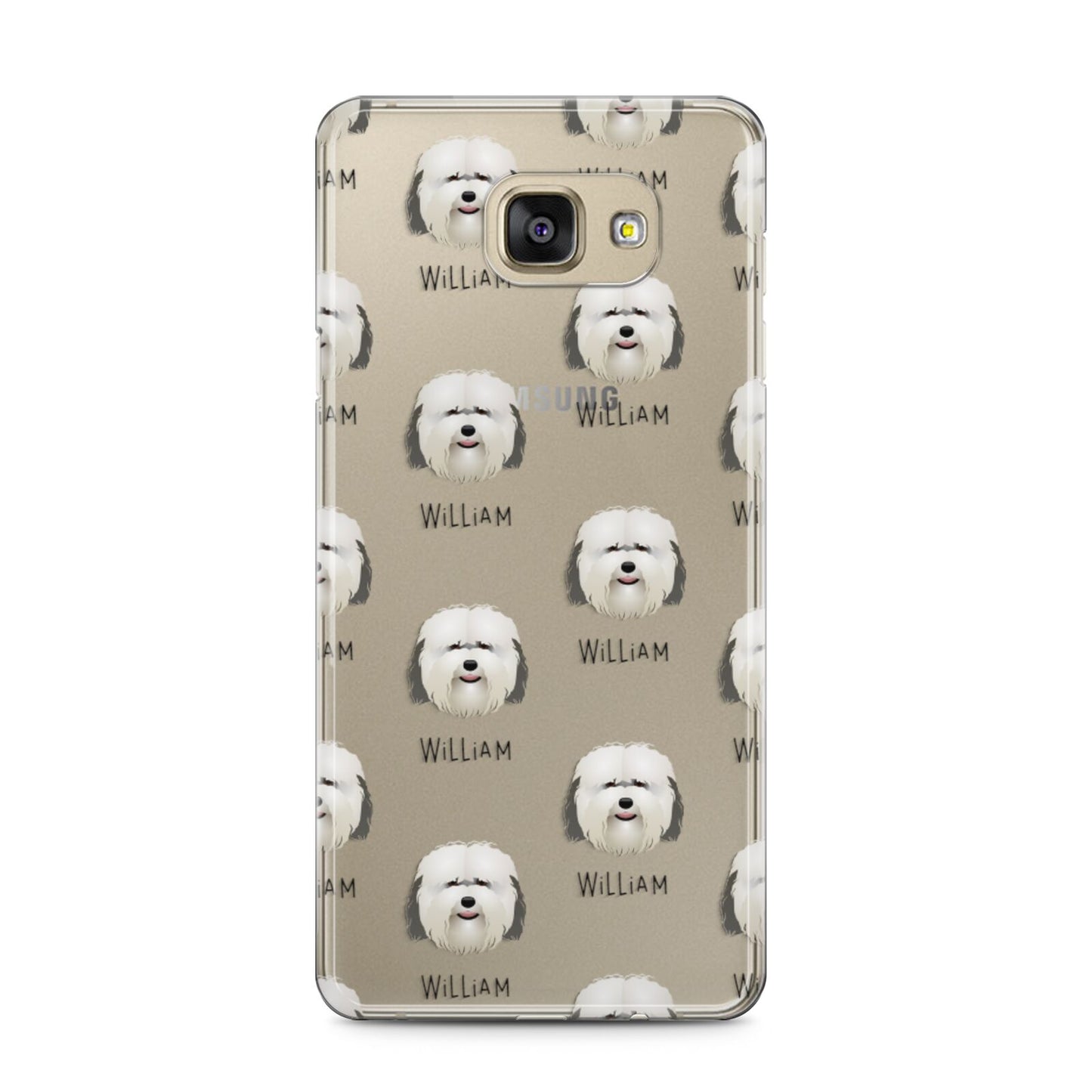 Coton De Tulear Icon with Name Samsung Galaxy A5 2016 Case on gold phone