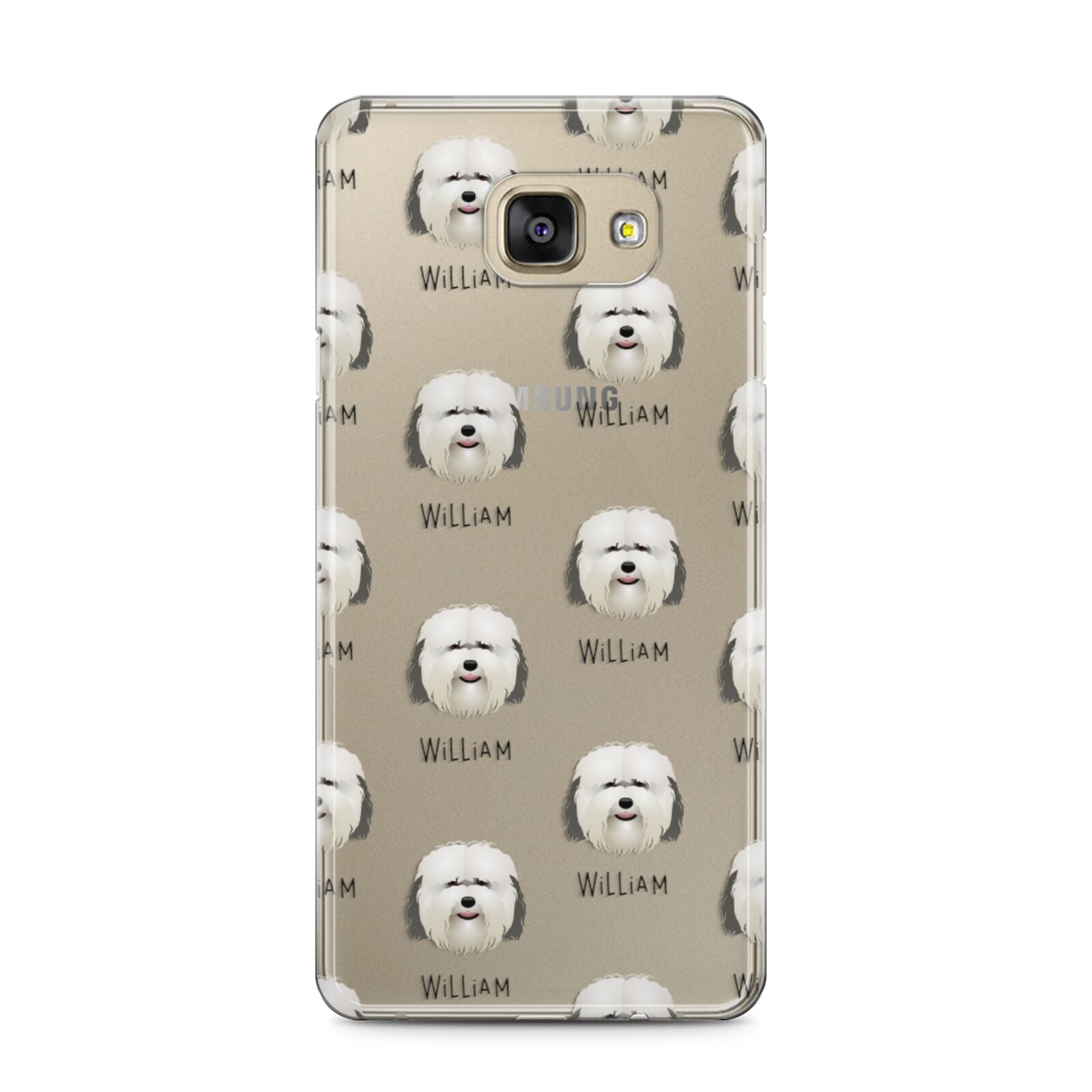 Coton De Tulear Icon with Name Samsung Galaxy A5 2016 Case on gold phone