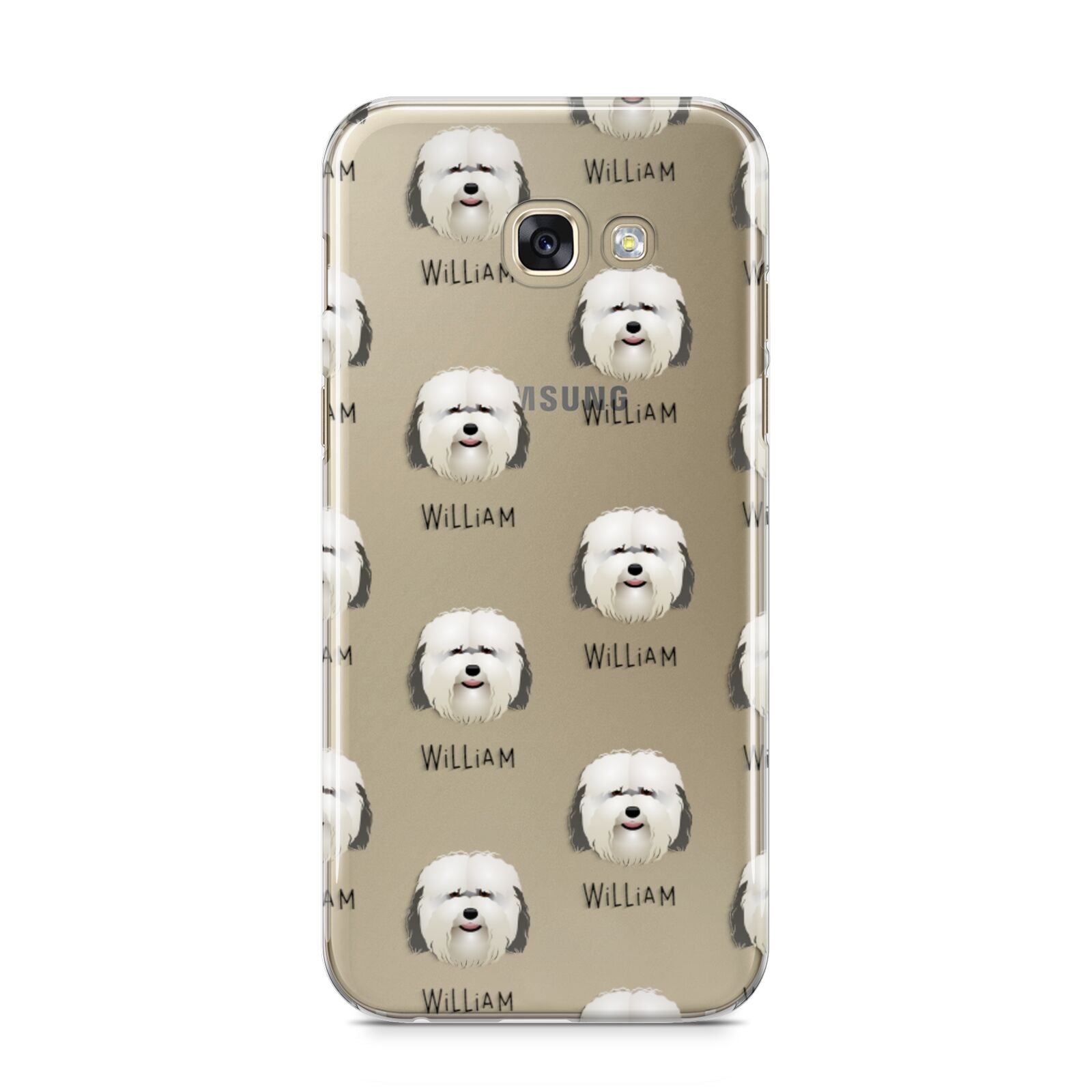 Coton De Tulear Icon with Name Samsung Galaxy A5 2017 Case on gold phone