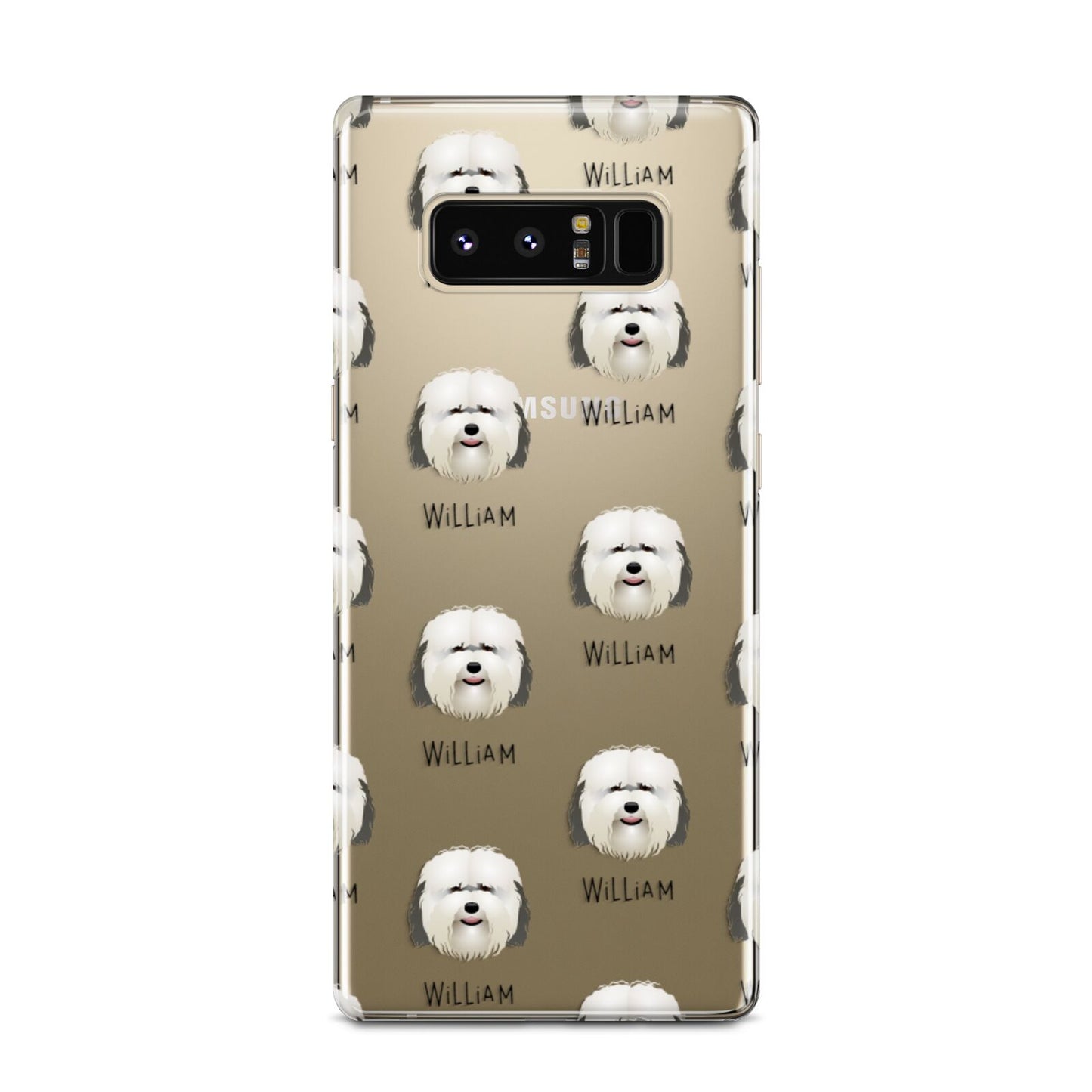 Coton De Tulear Icon with Name Samsung Galaxy Note 8 Case