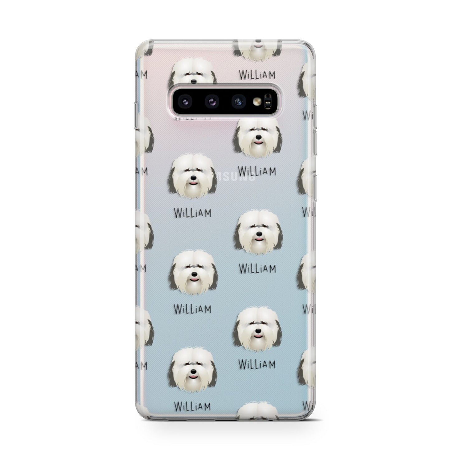 Coton De Tulear Icon with Name Samsung Galaxy S10 Case