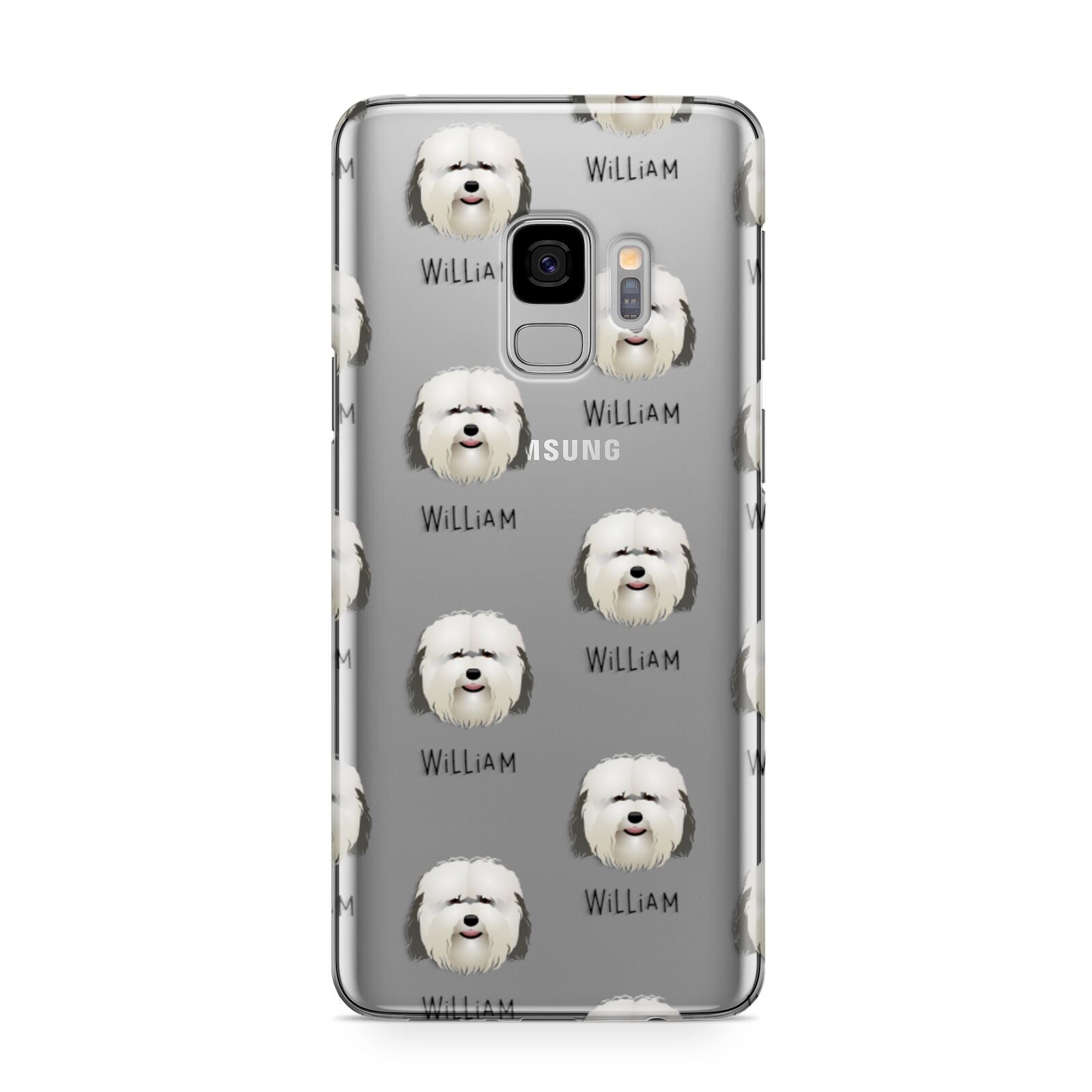 Coton De Tulear Icon with Name Samsung Galaxy S9 Case