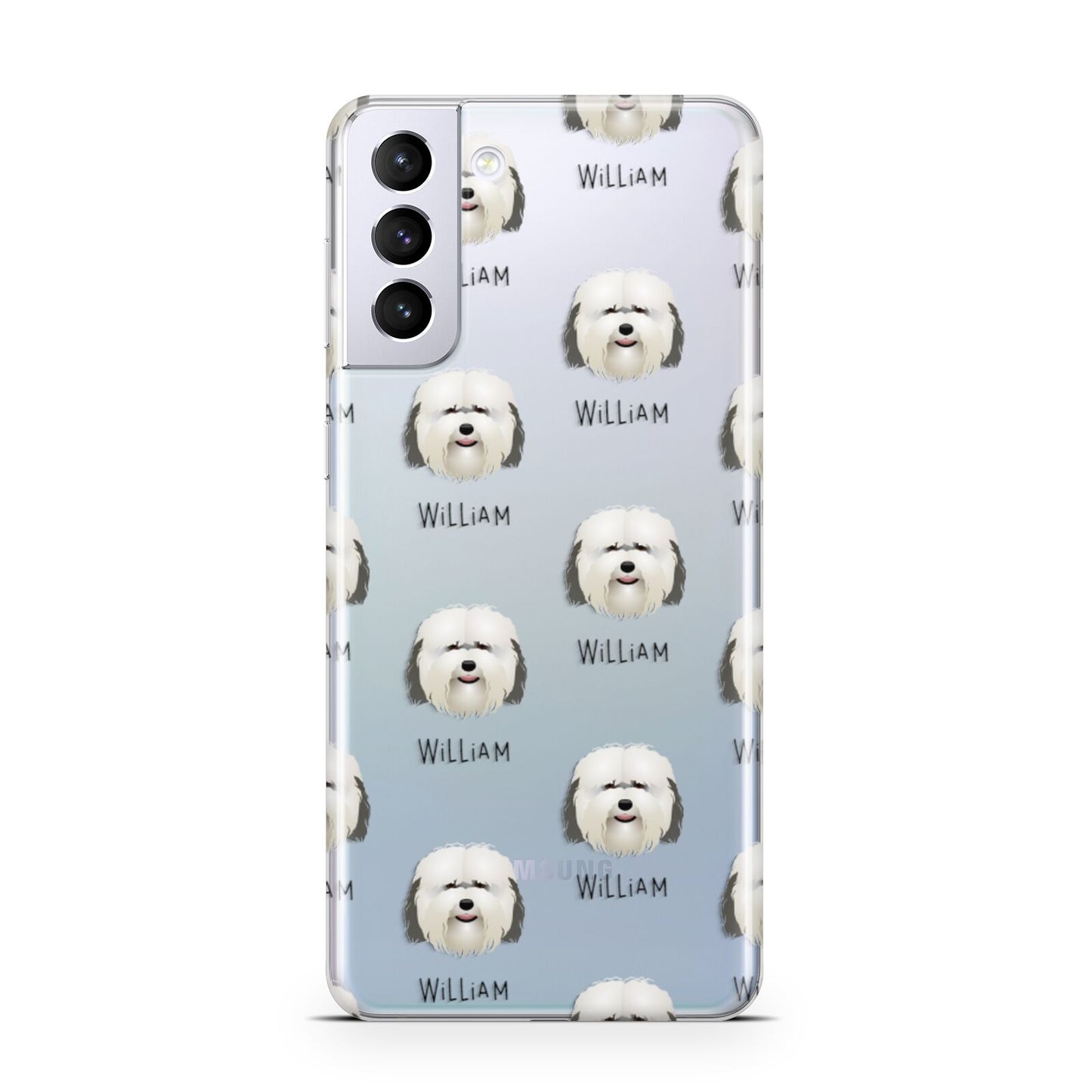 Coton De Tulear Icon with Name Samsung S21 Plus Phone Case