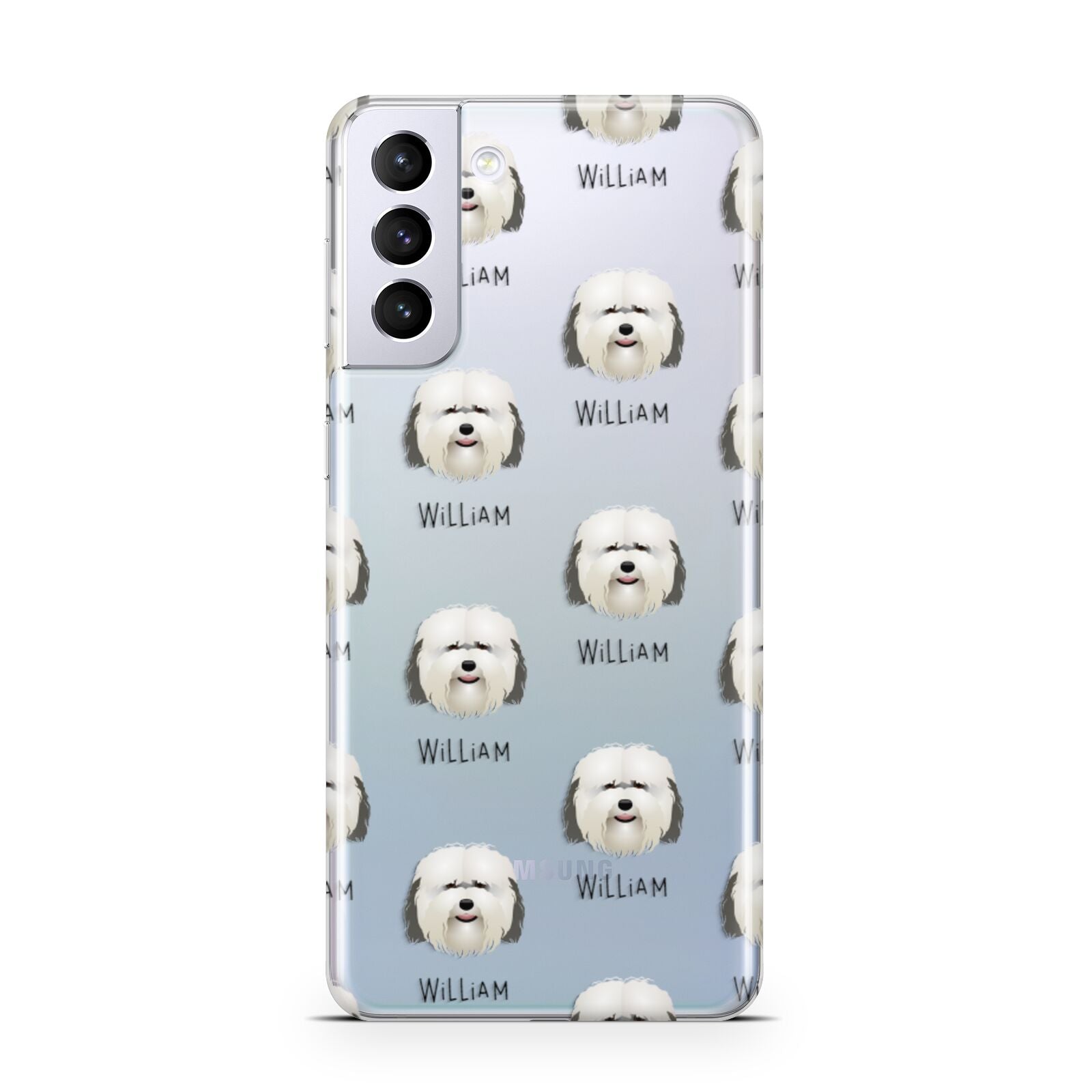 Coton De Tulear Icon with Name Samsung S21 Plus Phone Case
