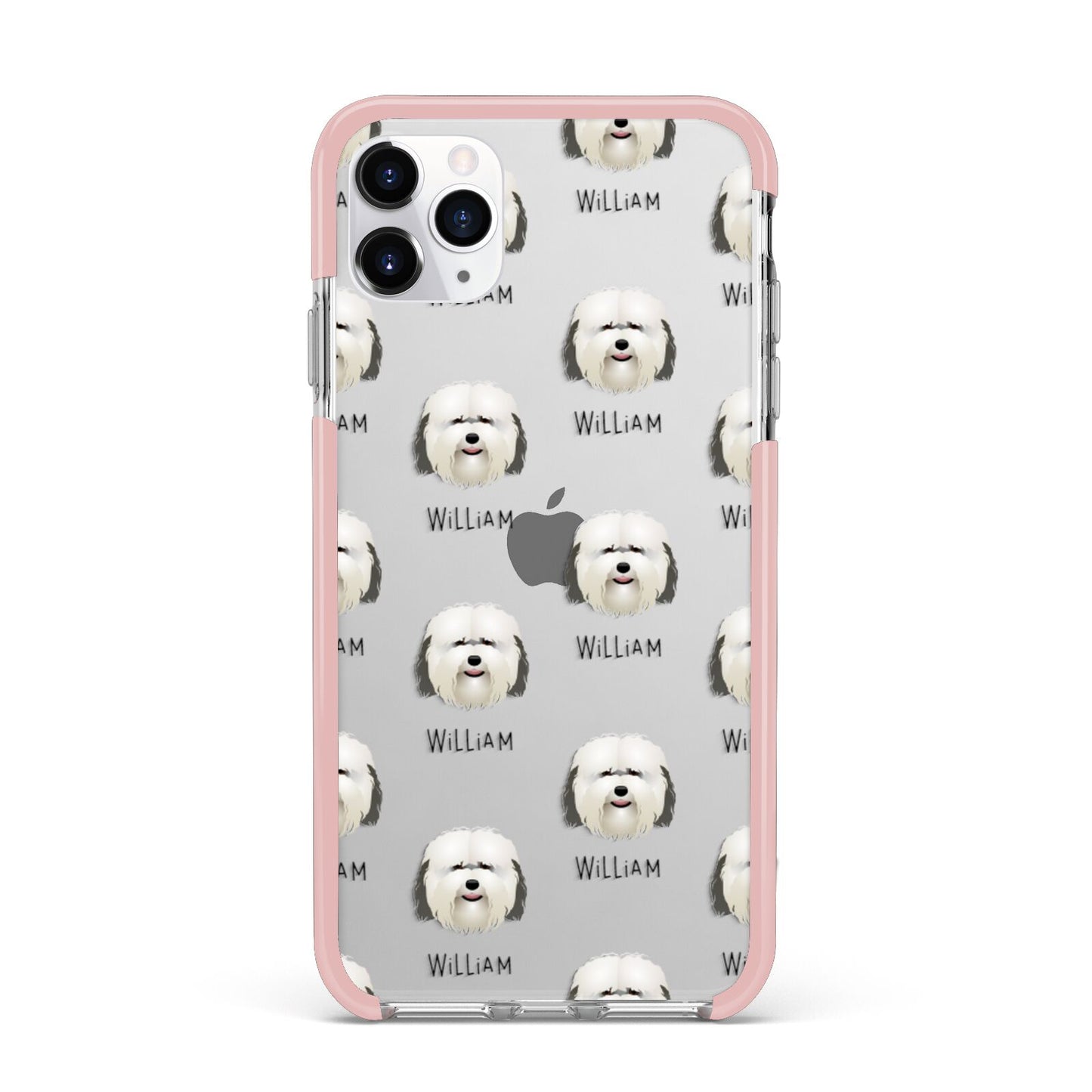 Coton De Tulear Icon with Name iPhone 11 Pro Max Impact Pink Edge Case