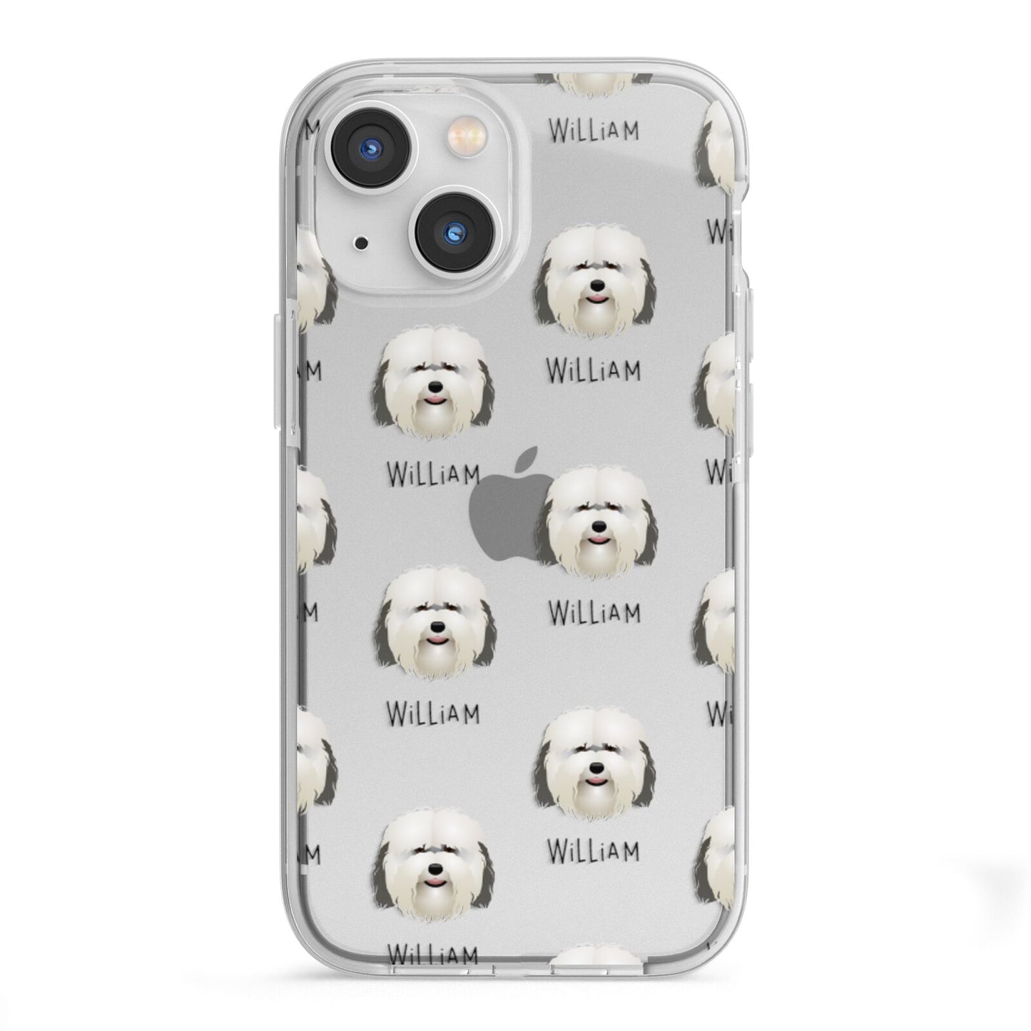 Coton De Tulear Icon with Name iPhone 13 Mini TPU Impact Case with White Edges