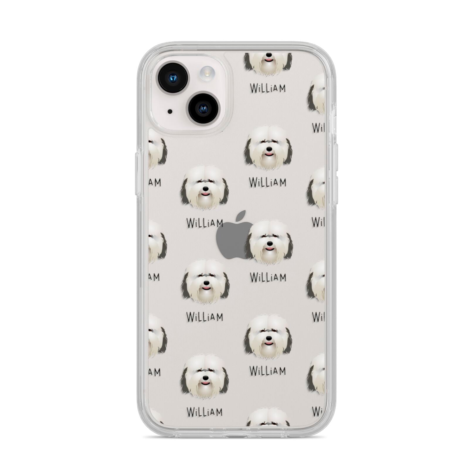 Coton De Tulear Icon with Name iPhone 14 Plus Clear Tough Case Starlight
