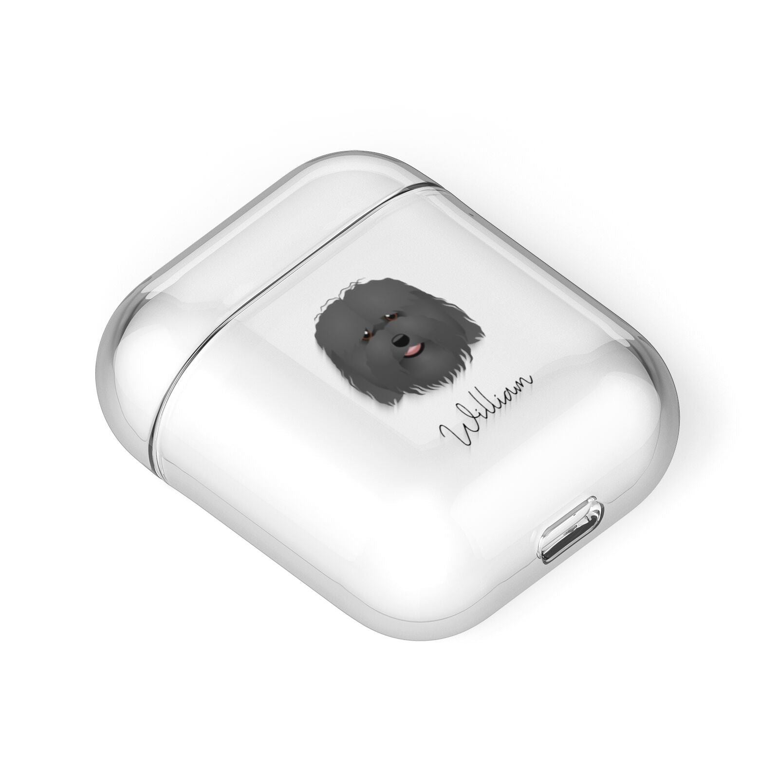 Coton De Tulear Personalised AirPods Case Laid Flat