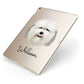 Coton De Tulear Personalised Apple iPad Case on Gold iPad Side View