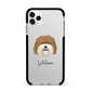Coton De Tulear Personalised Apple iPhone 11 Pro Max in Silver with Black Impact Case