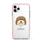 Coton De Tulear Personalised Apple iPhone 11 Pro in Silver with Pink Impact Case