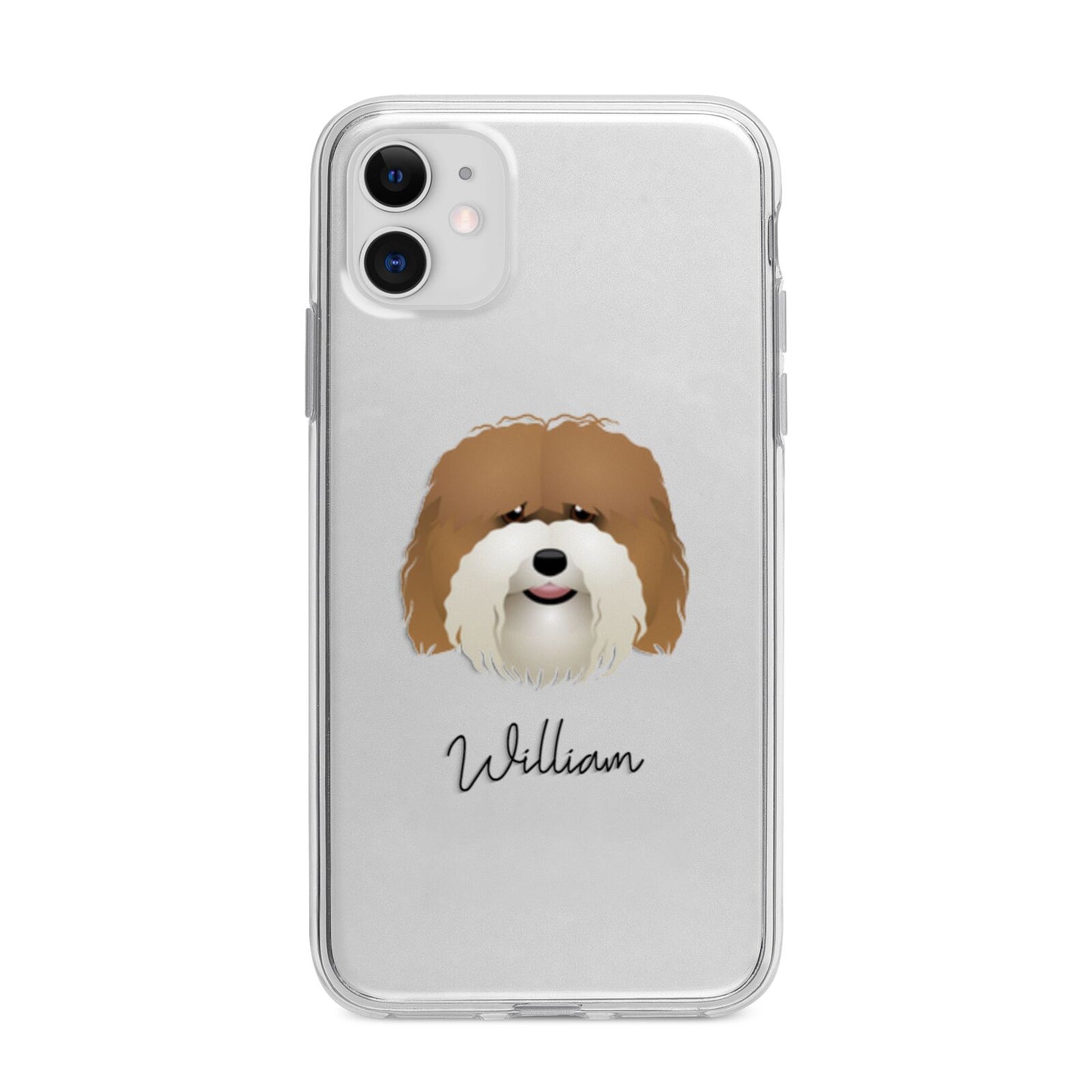Coton De Tulear Personalised Apple iPhone 11 in White with Bumper Case