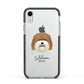 Coton De Tulear Personalised Apple iPhone XR Impact Case Black Edge on Silver Phone