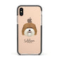 Coton De Tulear Personalised Apple iPhone Xs Impact Case Black Edge on Gold Phone