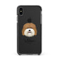 Coton De Tulear Personalised Apple iPhone Xs Max Impact Case Black Edge on Black Phone