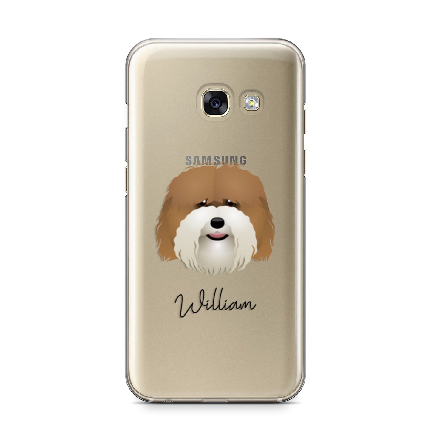 Coton De Tulear Personalised Samsung Galaxy A3 2017 Case on gold phone