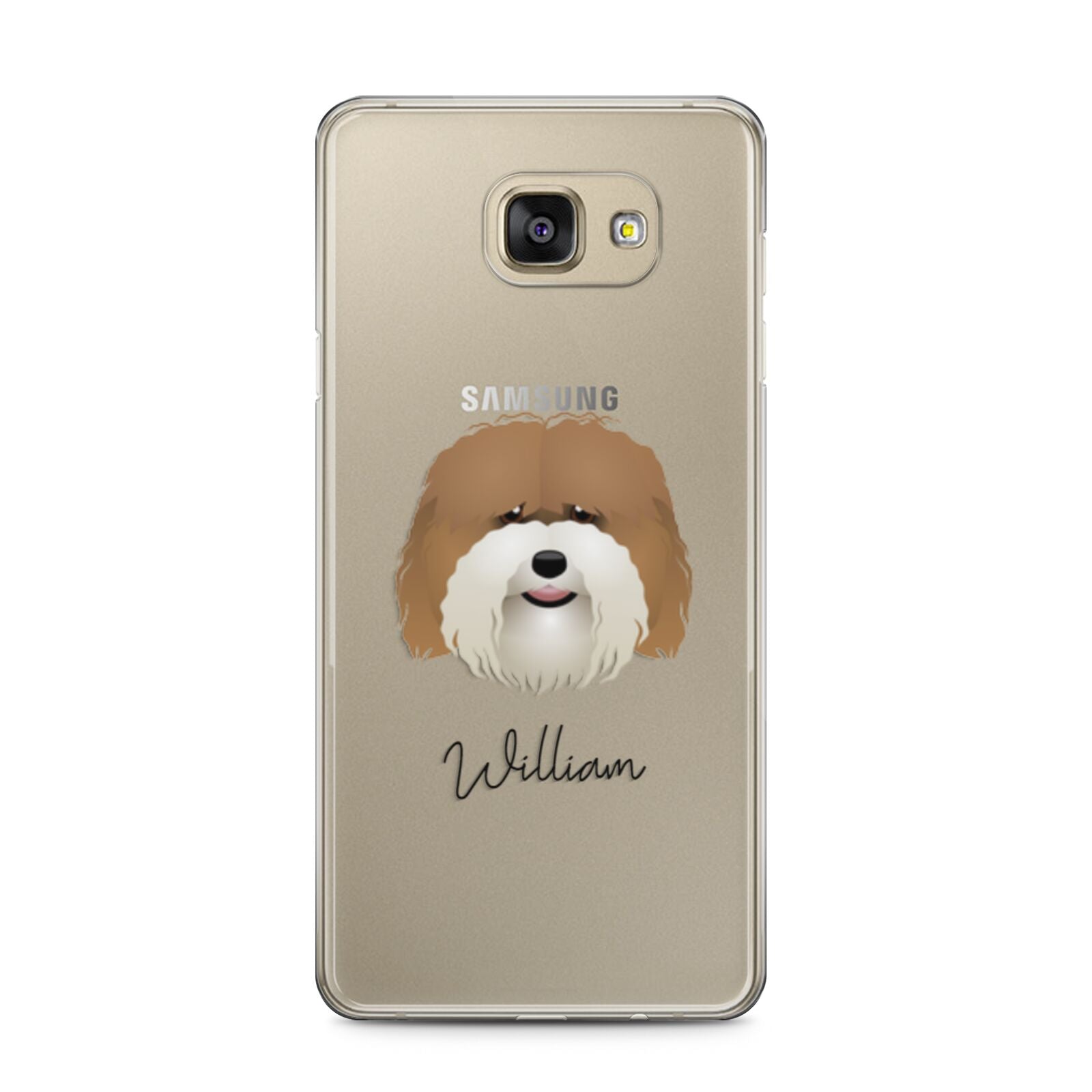 Coton De Tulear Personalised Samsung Galaxy A5 2016 Case on gold phone