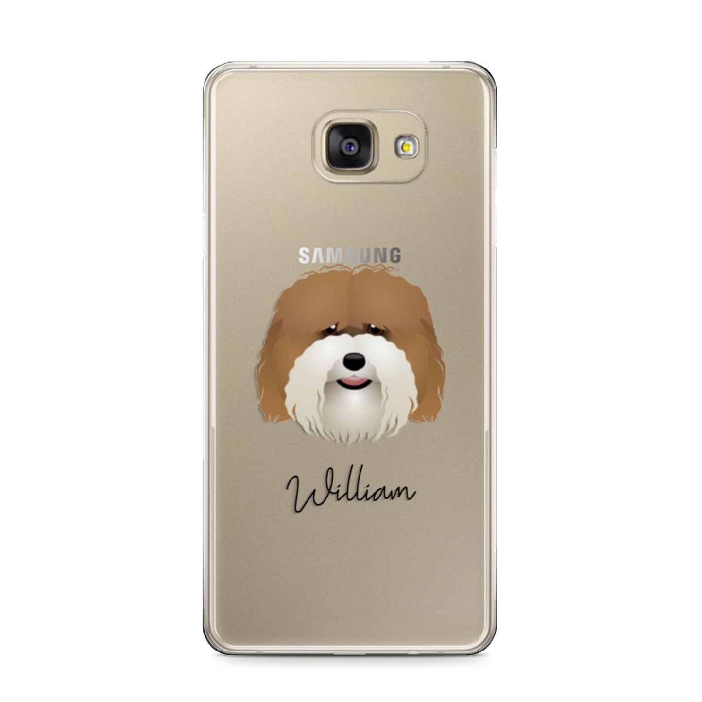 Coton De Tulear Personalised Samsung Galaxy A9 2016 Case on gold phone