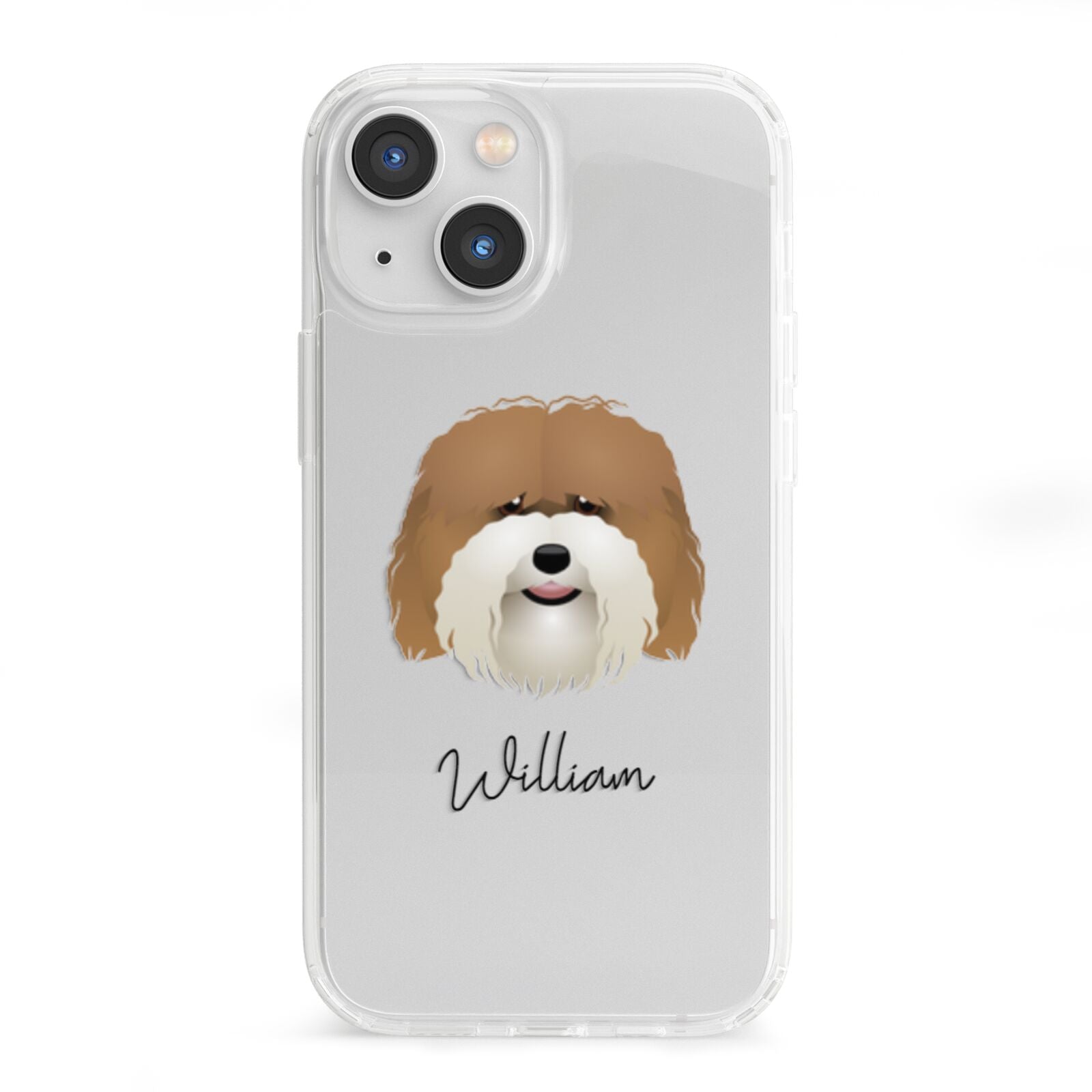 Coton De Tulear Personalised iPhone 13 Mini Clear Bumper Case