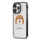 Coton De Tulear Personalised iPhone 13 Pro Black Impact Case Side Angle on Silver phone