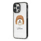 Coton De Tulear Personalised iPhone 13 Pro Max Black Impact Case Side Angle on Silver phone