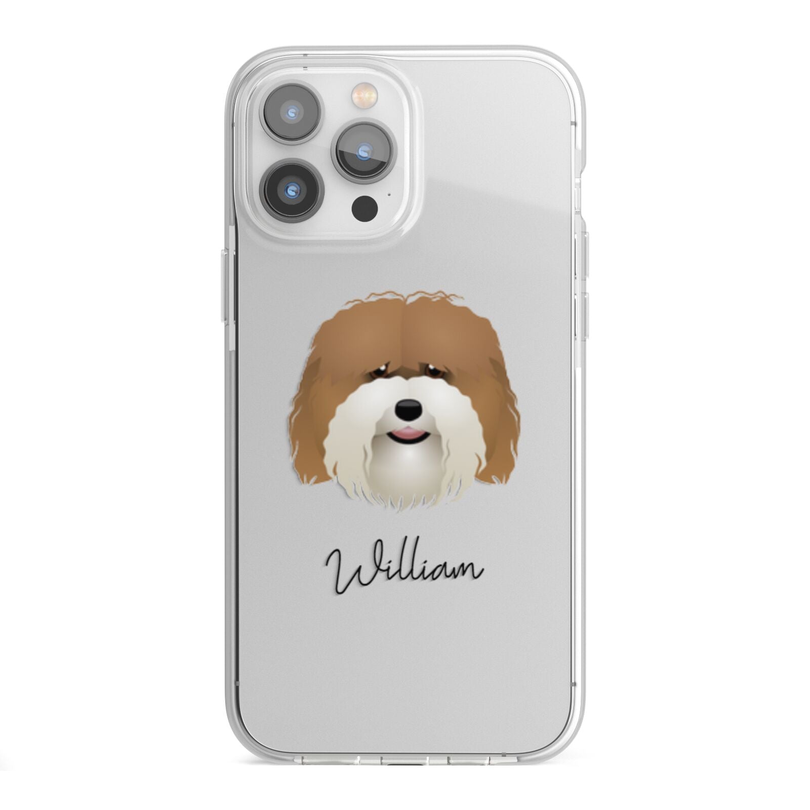 Coton De Tulear Personalised iPhone 13 Pro Max TPU Impact Case with White Edges