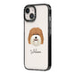 Coton De Tulear Personalised iPhone 14 Black Impact Case Side Angle on Silver phone