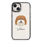 Coton De Tulear Personalised iPhone 14 Black Impact Case on Silver phone