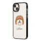 Coton De Tulear Personalised iPhone 14 Plus Black Impact Case Side Angle on Silver phone