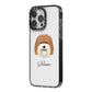 Coton De Tulear Personalised iPhone 14 Pro Max Black Impact Case Side Angle on Silver phone
