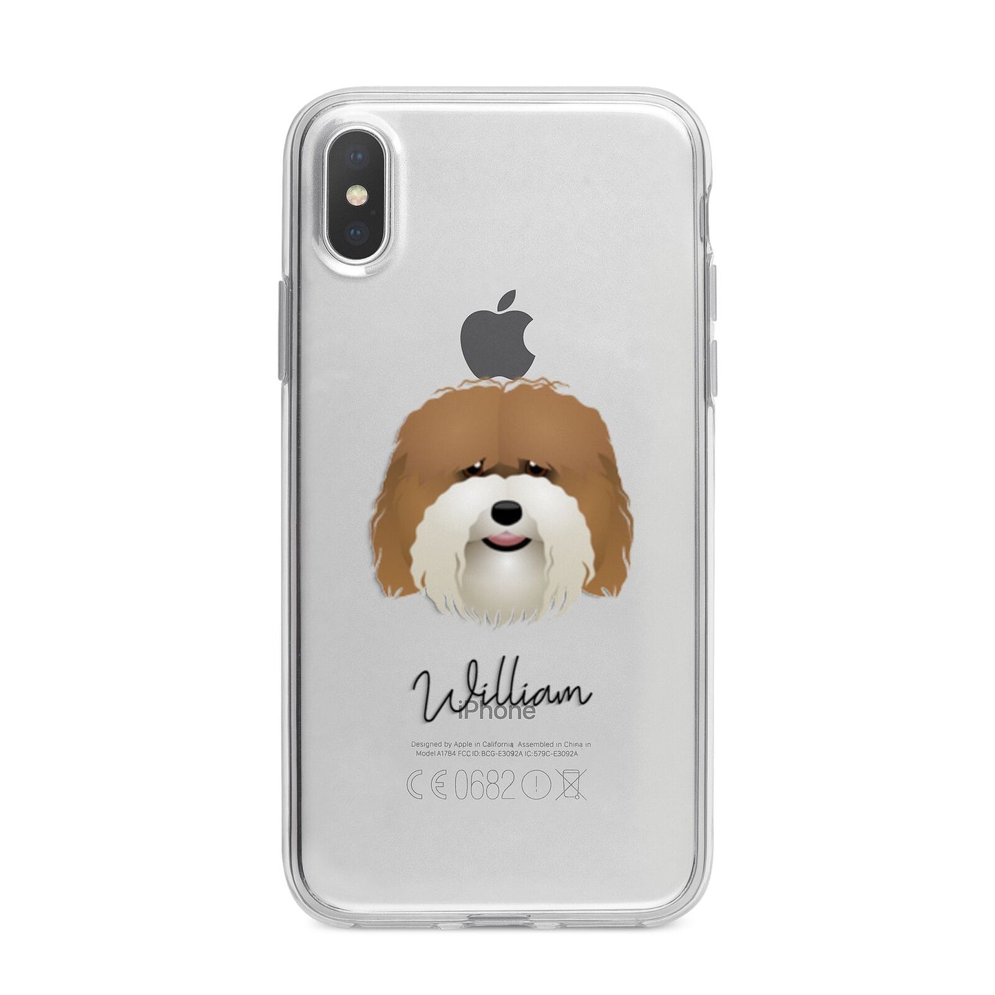 Coton De Tulear Personalised iPhone X Bumper Case on Silver iPhone Alternative Image 1