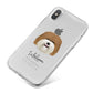 Coton De Tulear Personalised iPhone X Bumper Case on Silver iPhone
