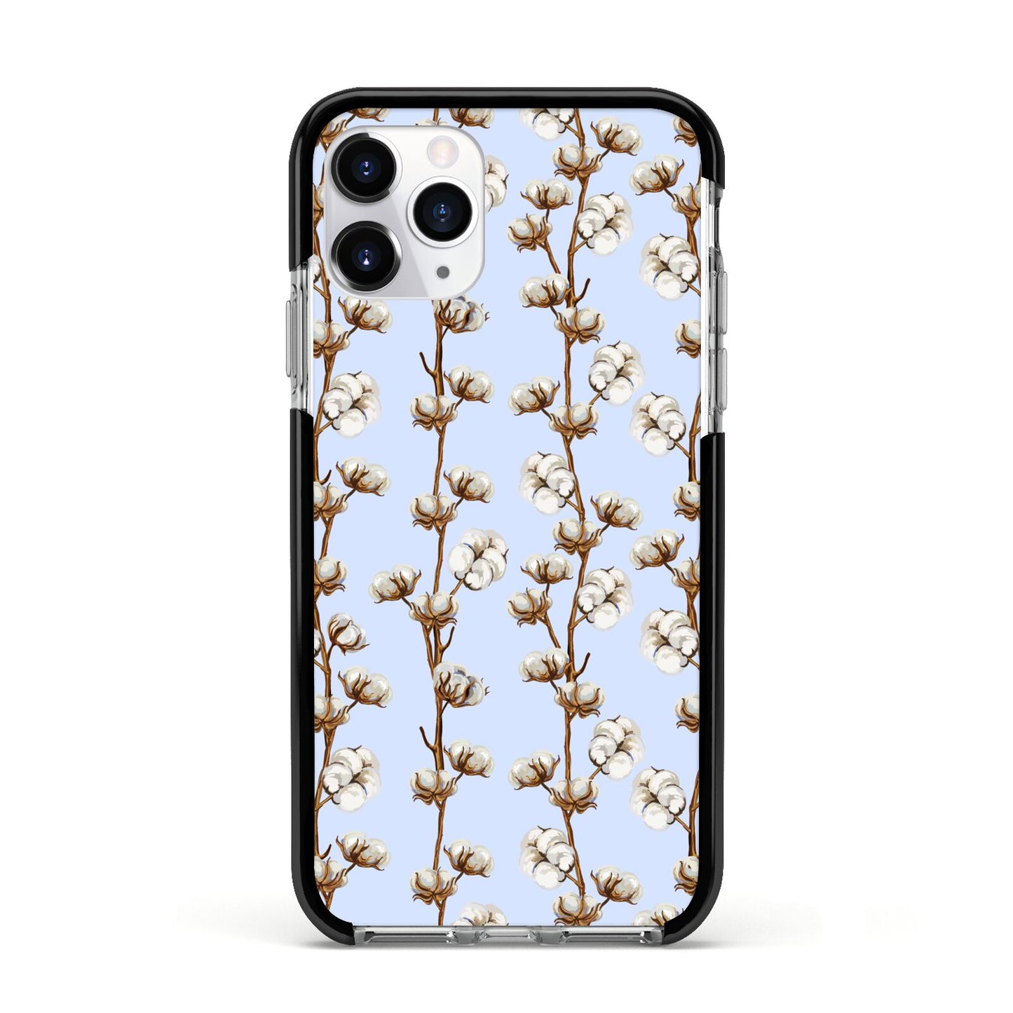 Cotton Branch Apple iPhone 11 Pro in Silver with Black Impact Case
