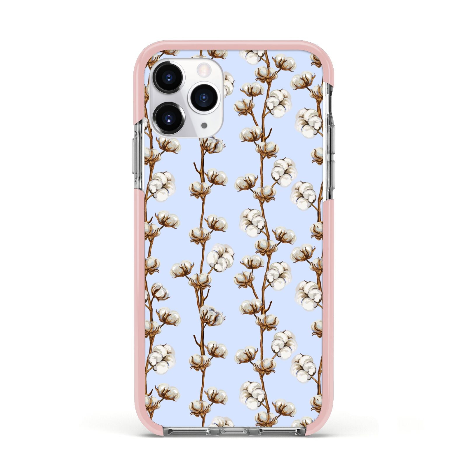 Cotton Branch Apple iPhone 11 Pro in Silver with Pink Impact Case