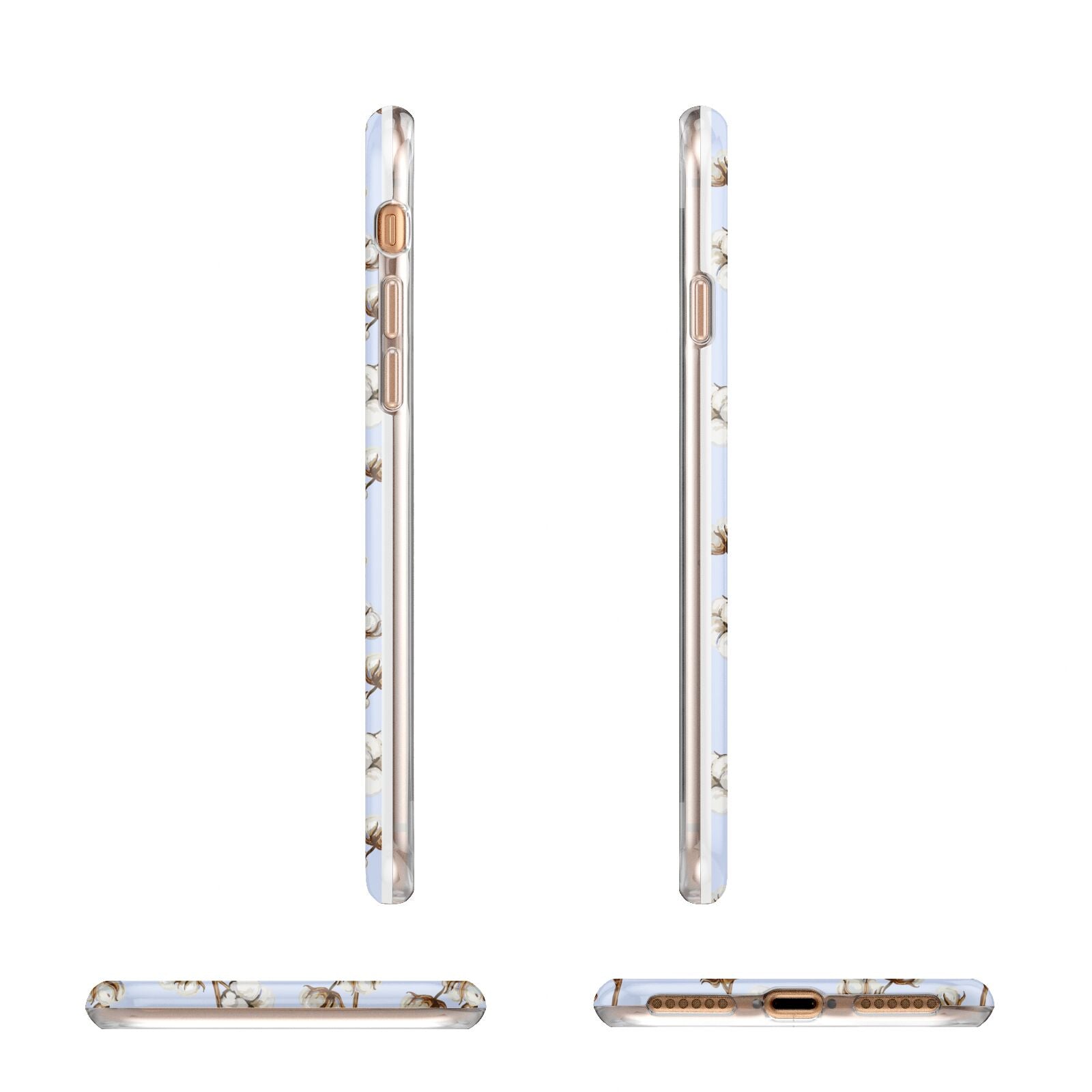 Cotton Branch Apple iPhone 7 8 3D Wrap Tough Case Alternative Image Angles