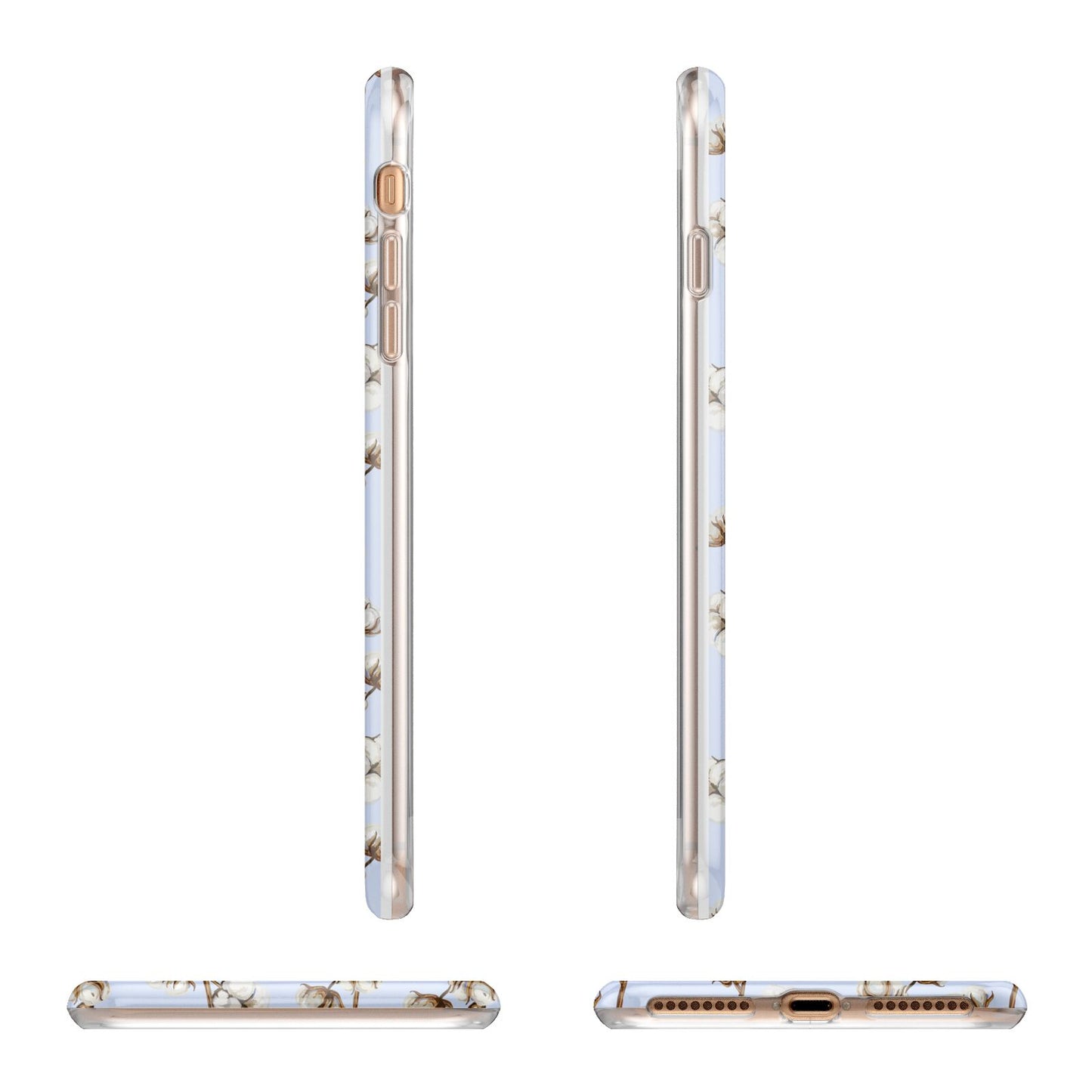 Cotton Branch Apple iPhone 7 8 Plus 3D Wrap Tough Case Alternative Image Angles