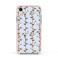 Cotton Branch Apple iPhone XR Impact Case Pink Edge on Silver Phone