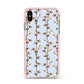 Cotton Branch Apple iPhone Xs Max Impact Case Pink Edge on Gold Phone