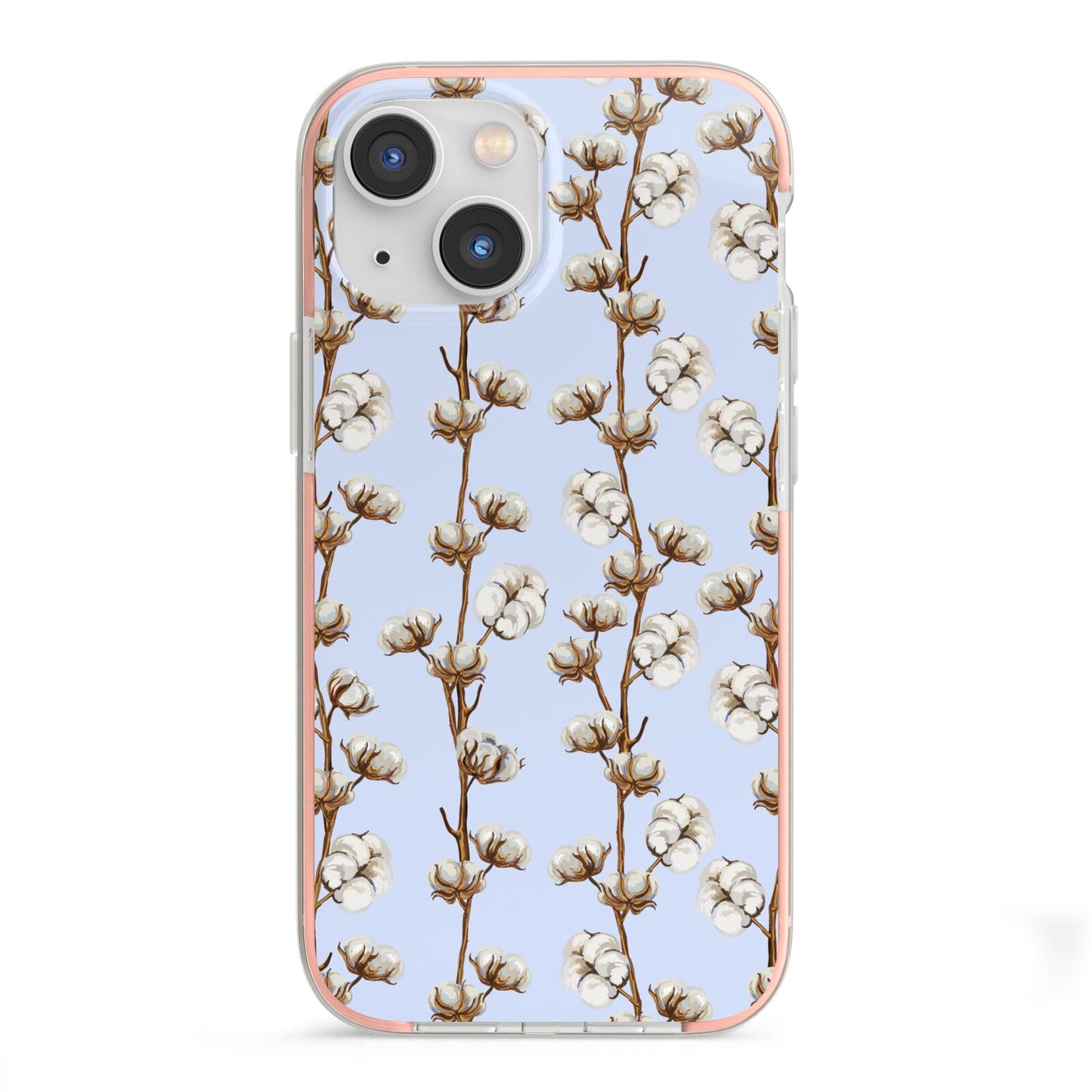 Cotton Branch iPhone 13 Mini TPU Impact Case with Pink Edges