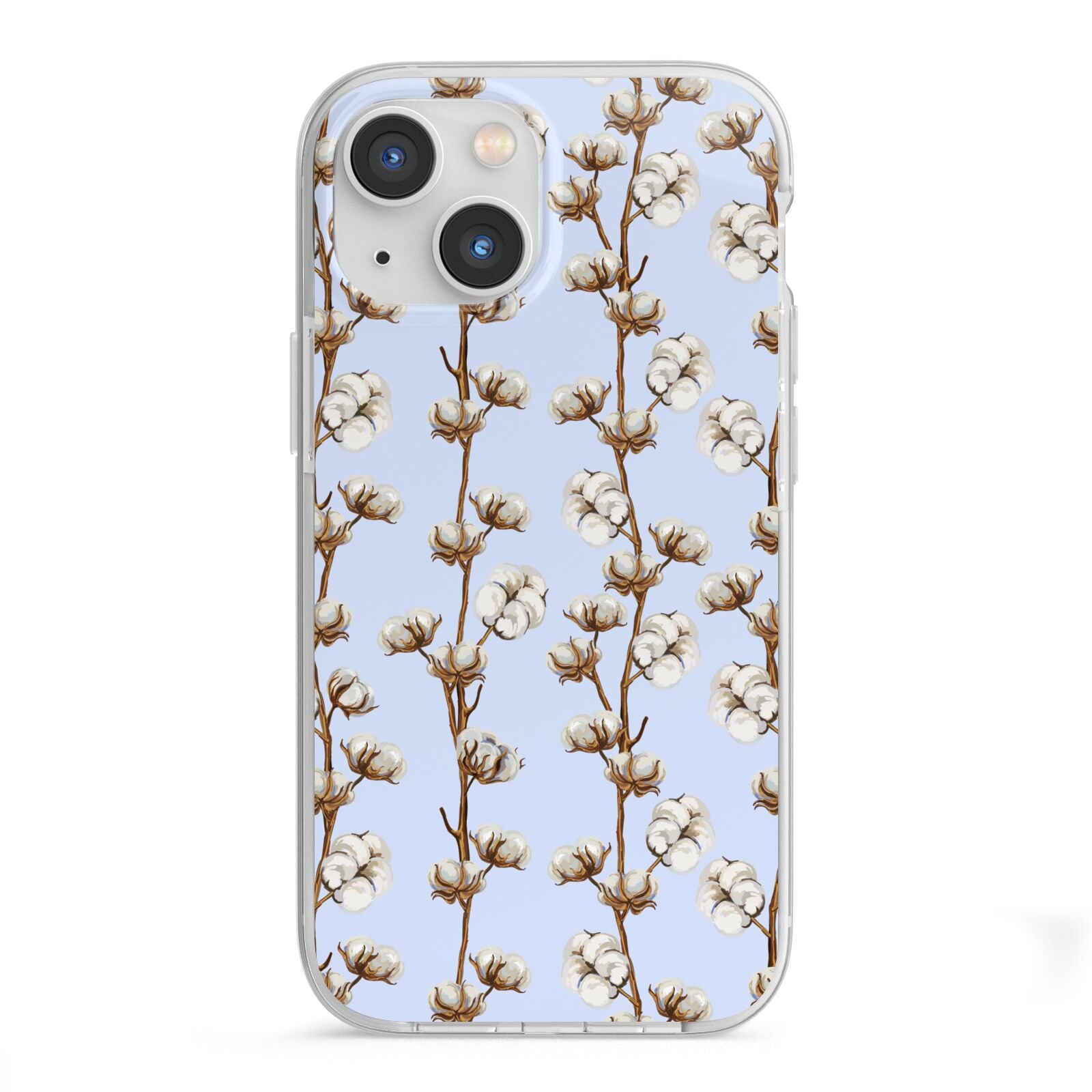 Cotton Branch iPhone 13 Mini TPU Impact Case with White Edges