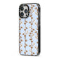 Cotton Branch iPhone 13 Pro Max Black Impact Case Side Angle on Silver phone