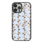 Cotton Branch iPhone 13 Pro Max Black Impact Case on Silver phone