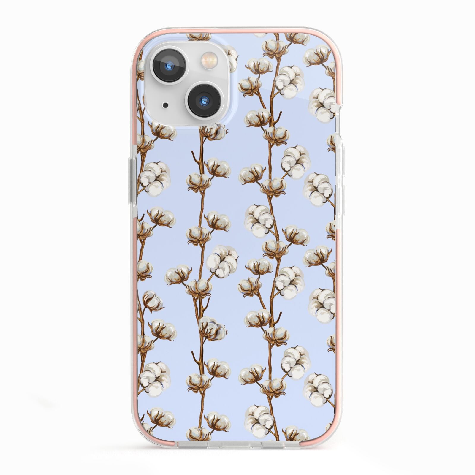 Cotton Branch iPhone 13 TPU Impact Case with Pink Edges