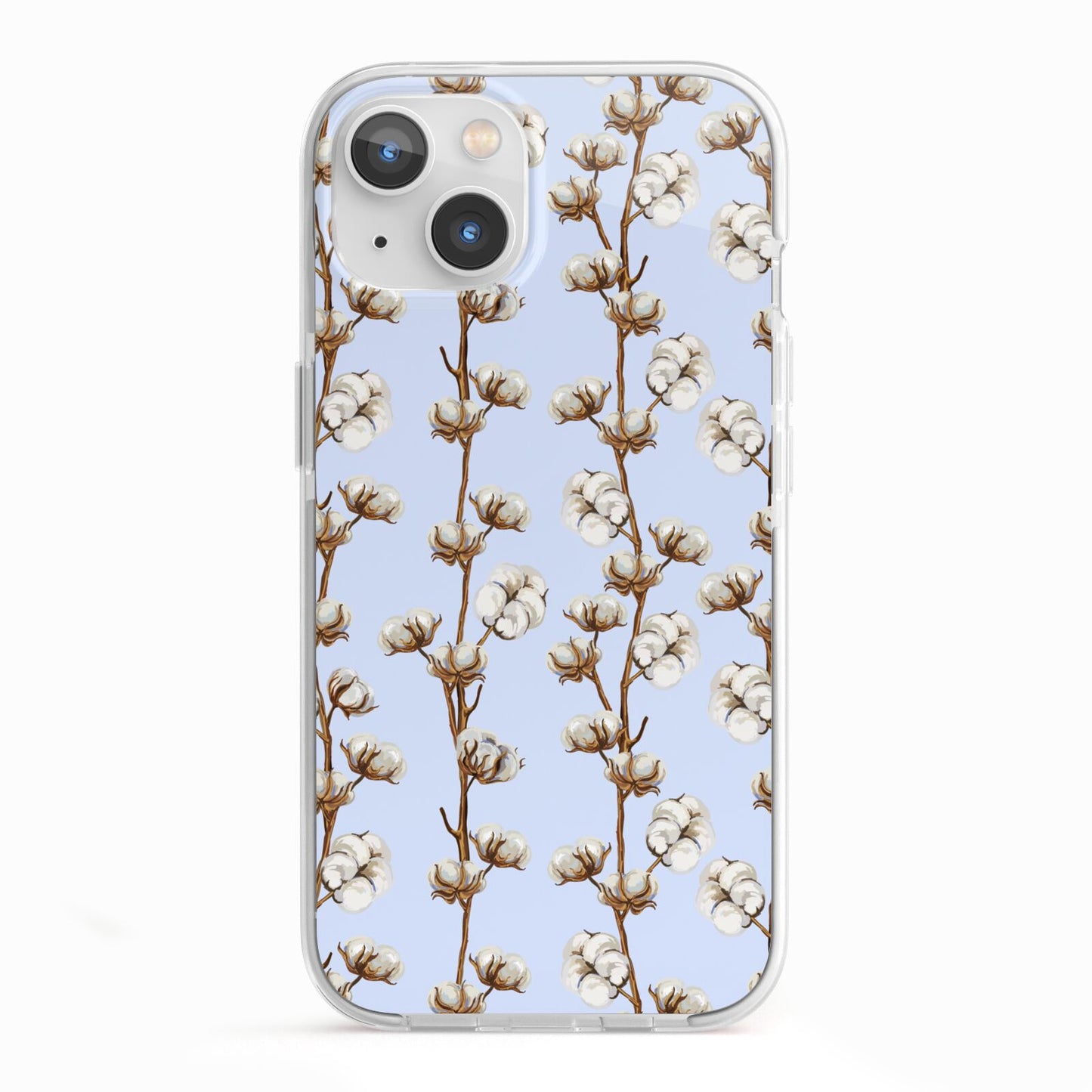 Cotton Branch iPhone 13 TPU Impact Case with White Edges