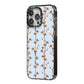 Cotton Branch iPhone 14 Pro Max Black Impact Case Side Angle on Silver phone