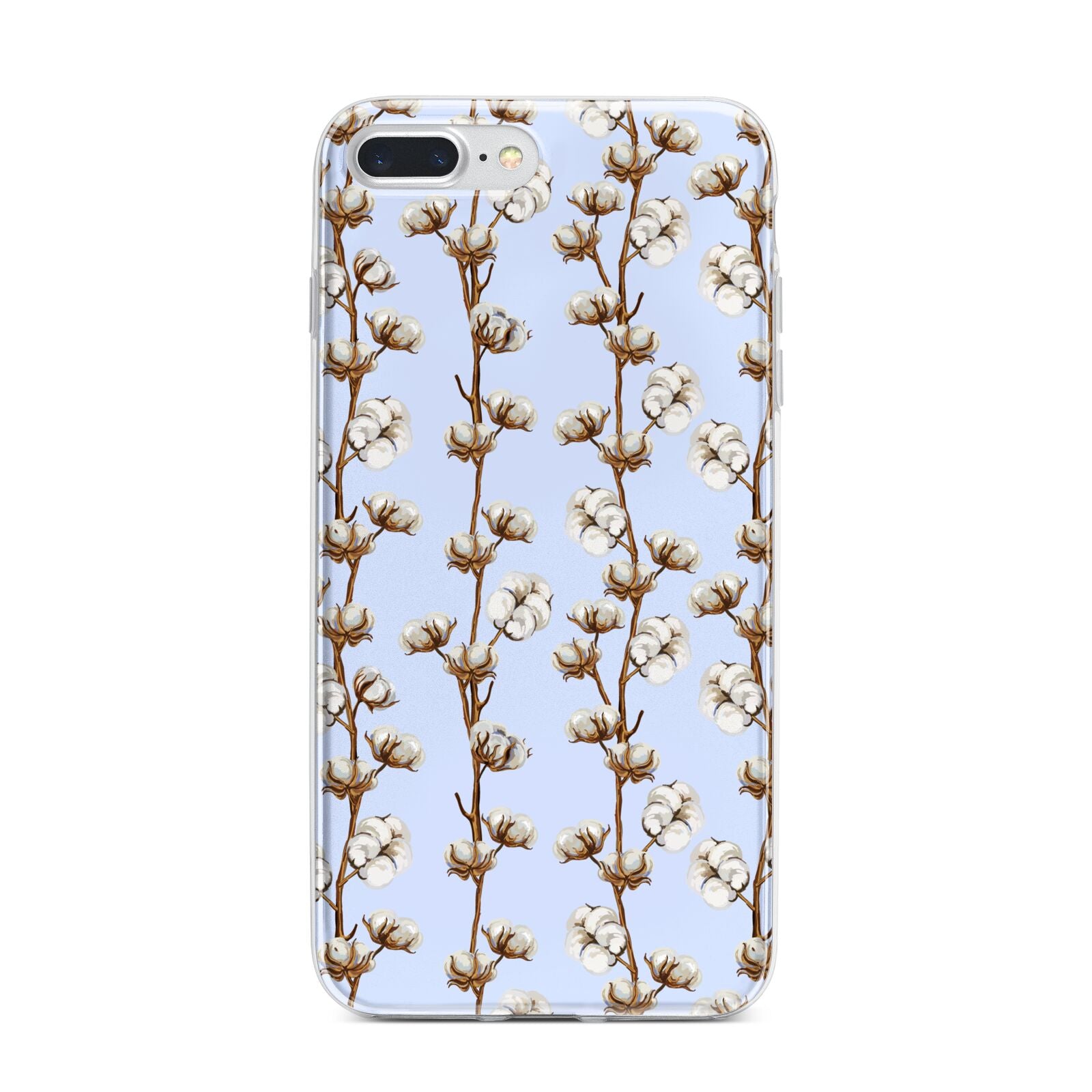Cotton Branch iPhone 7 Plus Bumper Case on Silver iPhone