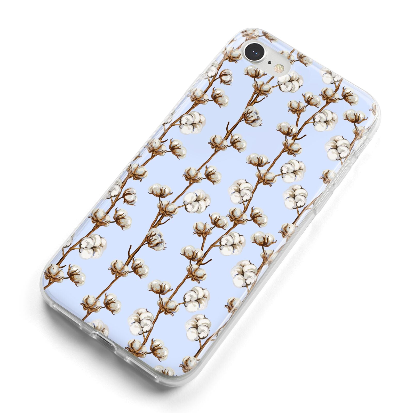 Cotton Branch iPhone 8 Bumper Case on Silver iPhone Alternative Image
