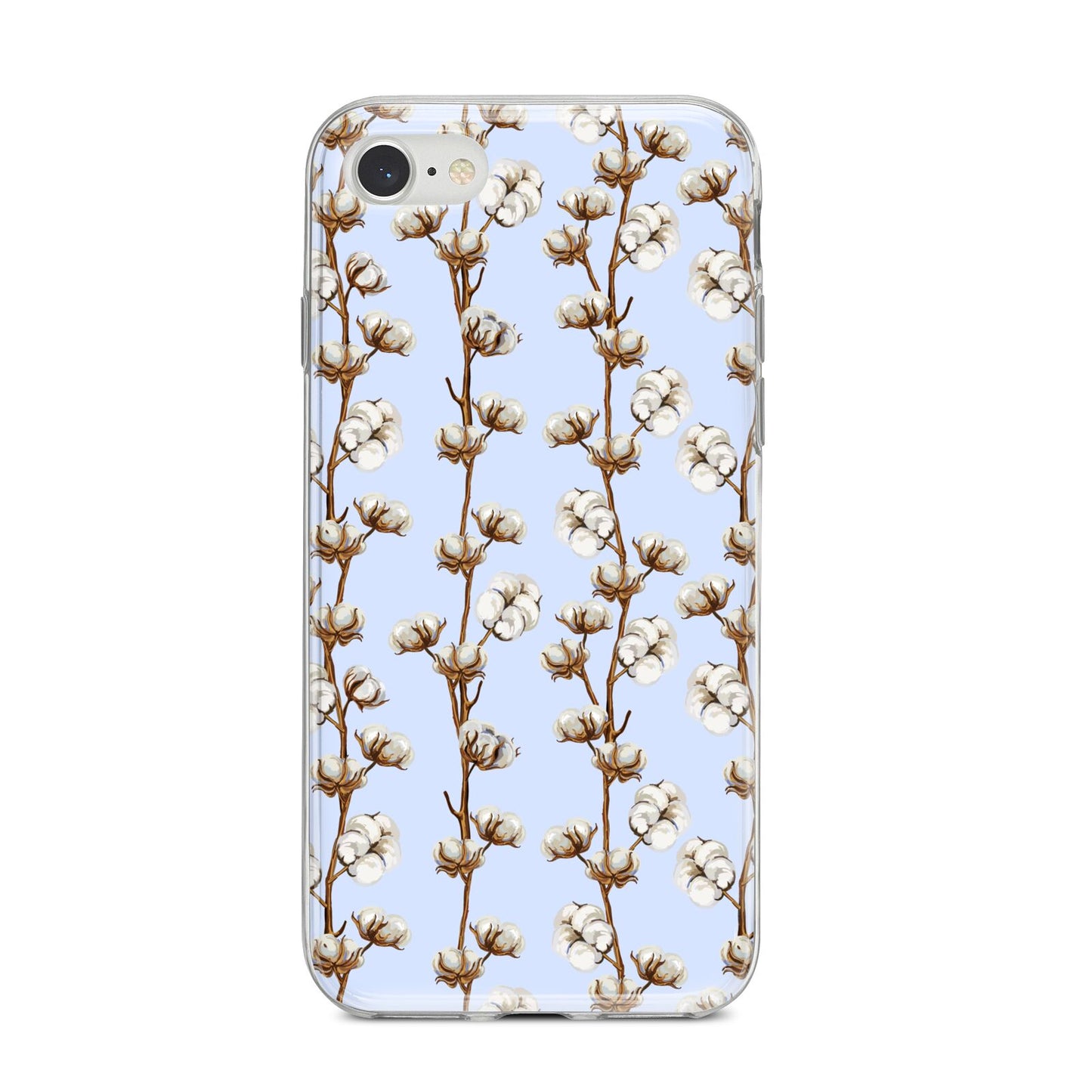 Cotton Branch iPhone 8 Bumper Case on Silver iPhone