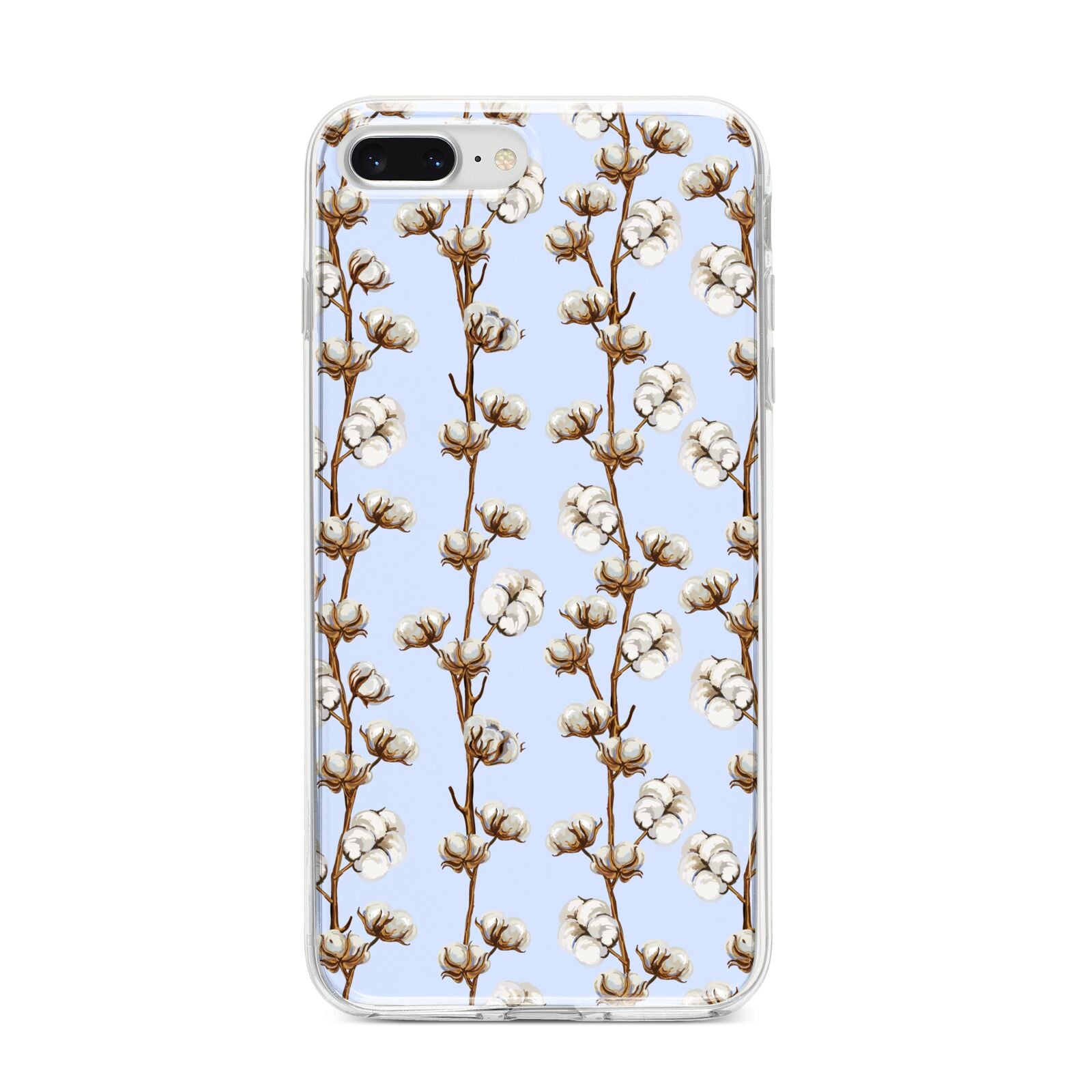 Cotton Branch iPhone 8 Plus Bumper Case on Silver iPhone