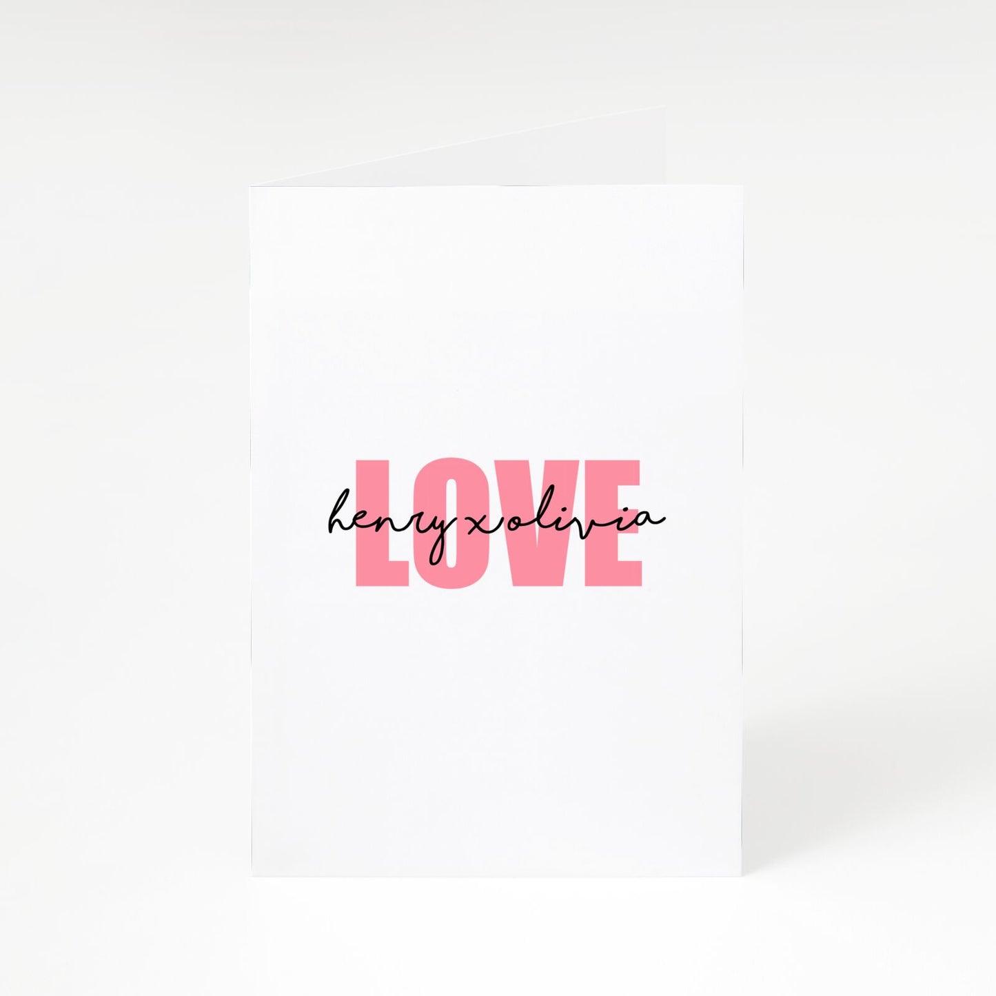 Couples Personalised Love A5 Greetings Card